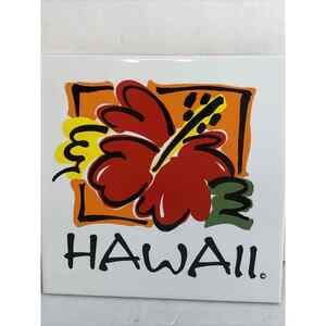 Hawaii Glass Ceramic Tile Trivet Hawaiian Gifts Tiki Bar Kitchen Home Decor
